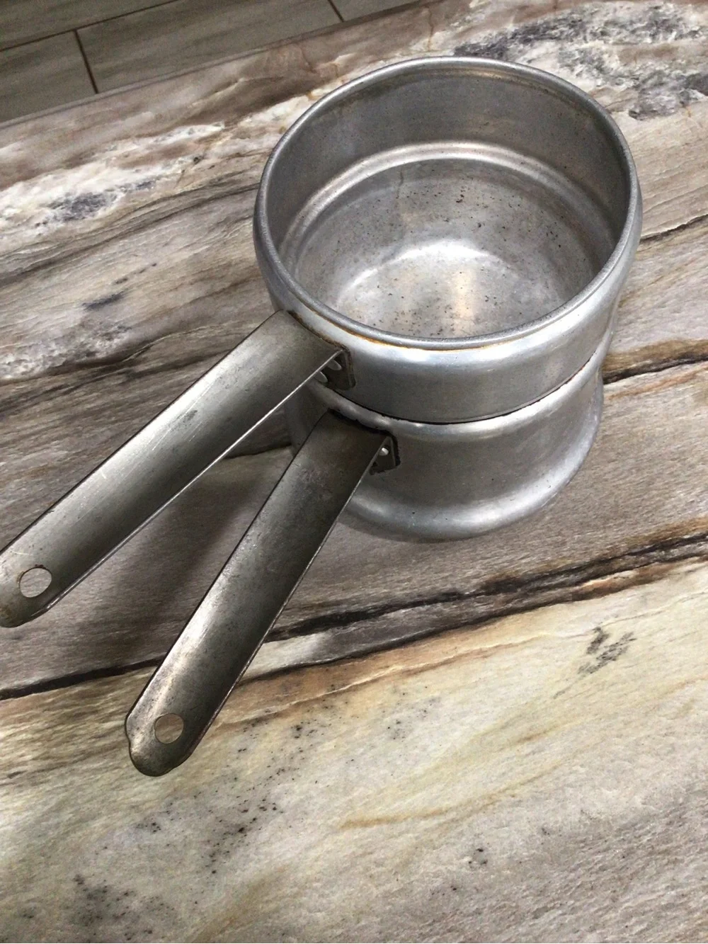 Vintage Sears Best Maid of Honor Heavy Aluminum Double Boiler 1.5 Qt No Lid